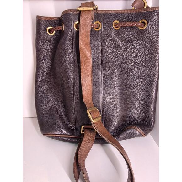 Vintage Dooney & Bourke All-Weather Leather drawstring sling bucket bag (Fair) - Picture 2 of 3